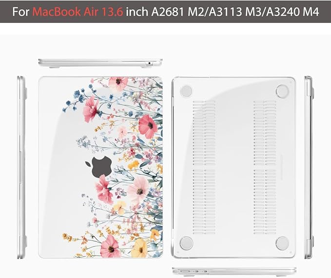 Teryeefi for MacBook Air 13.6 inch Case M4 A3240/M3 A3113/M2 A2681, Hard Shell - Image 7