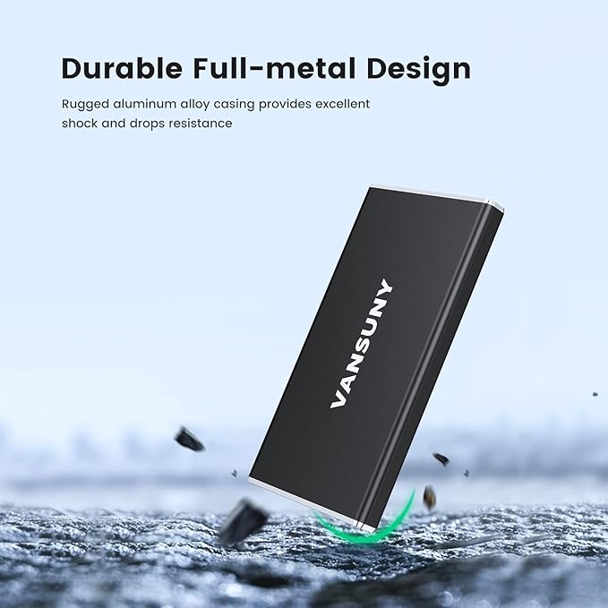 Vansuny 250GB Portable External SSD, USB 3.1 Gen2 430MB/s High-Speed Data - Image 4