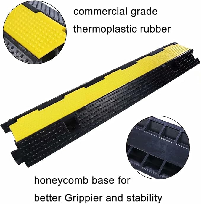 Rubber Cable Ramp Cord Cover Cable Protector Ramps Wire Hose Protective 1 - Image 4