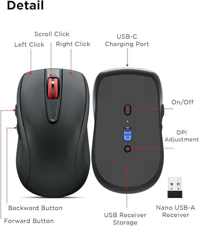 Lenovo USB-C Rechargeable Silent Mouse - Image 7