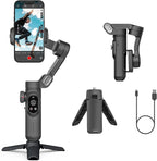 Gimbal Stabilizer for Smartphone, LED Light OLED Screen 3-Axis Gimbal, Gesture by AOCHUAN