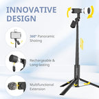 Sensyne Selfie Stick with Light, Phone Tripod with 360° Rotatable Handle - Image 4