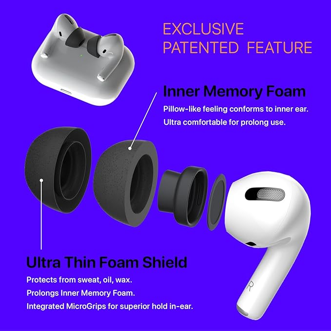 Patented AirFoams Pro Ultra V5.0 Memory Foam Ear Tips - Image 3