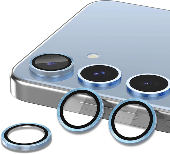 for Samsung Galaxy S24 FE Camera Lens Protector, Individual Metal Ring Tempered - Image 2