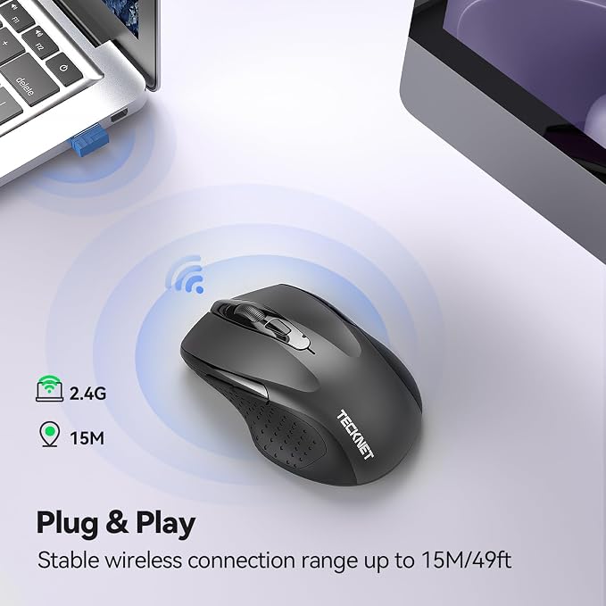 TECKNET Wireless Mouse for Laptop, Silent Mouse Quiet Click, Computer Mice - Image 7