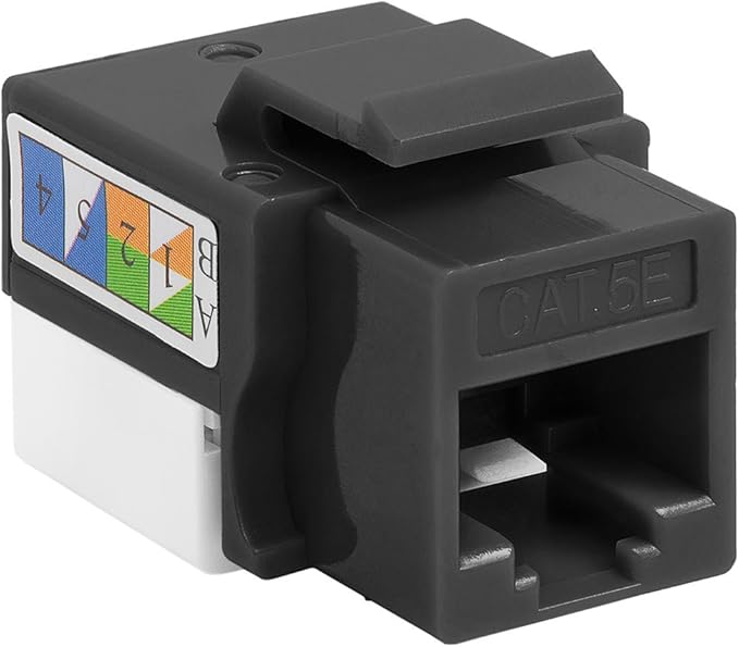 Cmple - RJ45 Keystone Jack 90 Degree Cat5e Keystone Jack Insert Punch Down RJ45 - Image 3