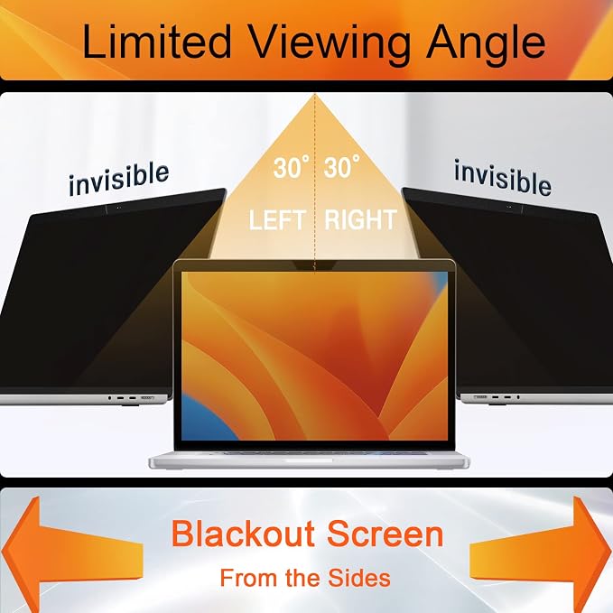 Magnetic Privacy Screen MacBook Air 13 Inch, Removable Anti Blue Light Glare - Image 4