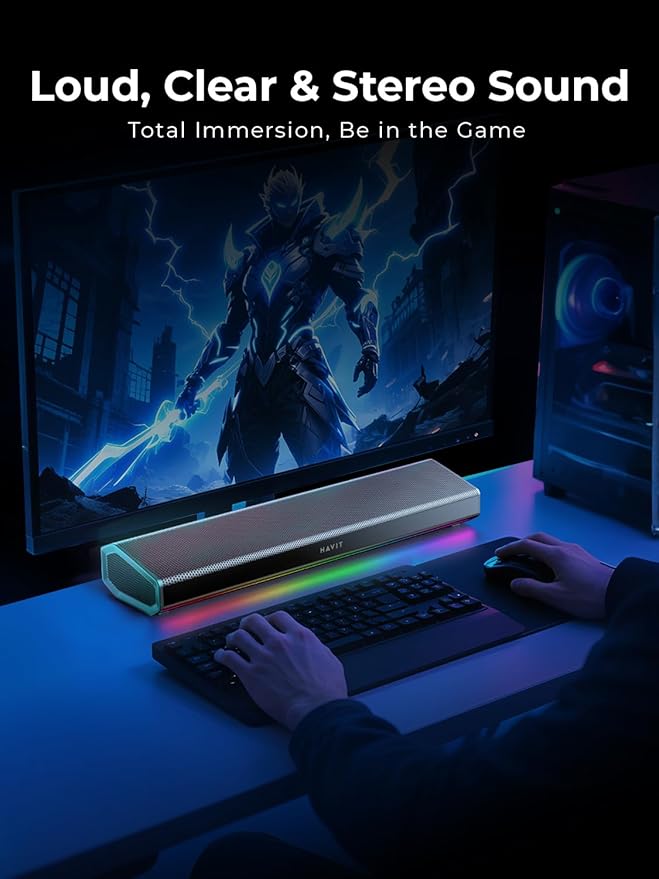 havit Computer Speakers for Desktop PC, HiFi Stereo, Poratble Bluetooth Speaker - Image 3