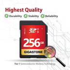 Gigastone 256GB SD Card UHS-I U1 Class 10 SDXC Memory Card High Speed Full HD - Image 6
