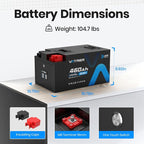 12.8V 460Ah Low Temp Cutoff LiFePO4 RV Battery, APP Monitoring, Built-in 300A - Image 2