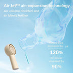 JISULIFE Handheld Portable Turbo Fan, 4000mAh USB Rechargeable Personal Battery - Image 2