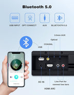 2 in 1 Separable Sound Bar for Smart TV, 2.2 Channel 32Inch Bluetooth 5.0 TV - Image 6