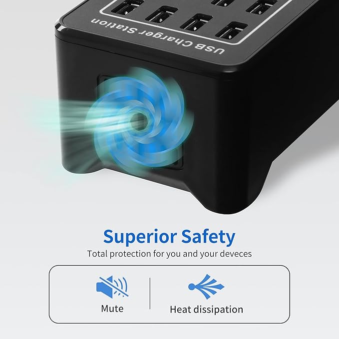 20-Port Desktop USB Charging Station - 100W Multi-Function Smart Charger - Image 3