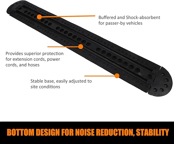 Heavy Duty Speed Bumps for Driveway, 1 Pack 2 Channel Modular Traffic Speed - Image 8