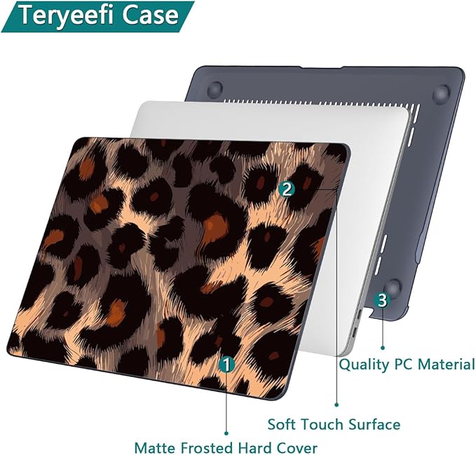 Teryeefi for MacBook Pro 13 inch Case 2022 2021 2020-2016 Release, Design Hard - Image 5