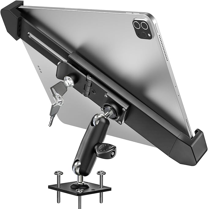 woleyi Anti Theft Heavy Duty Drill Base Tablet Holder Car Mount Dashboard by WOLEYI