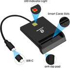 ZOWEETEK Type C CAC Reader, Smart CAC Card Reader USB C - Image 5