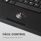 Perixx PERIBOARD-526 ES, Mini teclado USB con Cable y trackball - Image 4