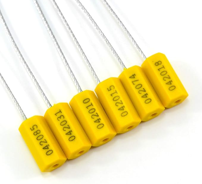 Leadseals 100 Steel Cable Seals Metal Security Seal Numbered Metal Truck - Image 5