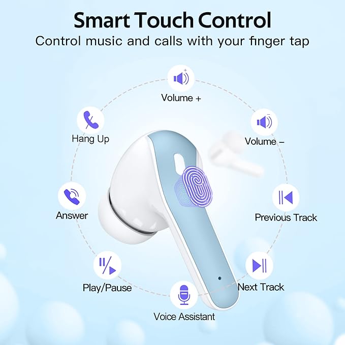 TAGRY Bluetooth Headphones True Wireless Earbuds 60H Playback LED Power Display - Image 4