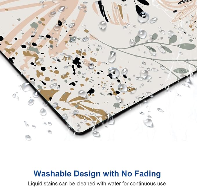 Mouse Pad with Abstract Art Design, Square Waterproof Non-Slip Rubber Base - Image 4