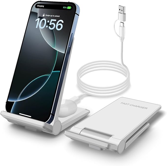 PDKUAI 2 in 1 Wireless Charger, 25W Foldable Wireless Charging Station by WirelesschargingStation