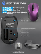 Trueque Wireless Mouse for Laptop, 2.4GHz Ergonomic Computer Mouse - Image 5