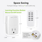 BN-LINK Mini Wireless Remote Control Outlet Switch Power Plug in - Image 6