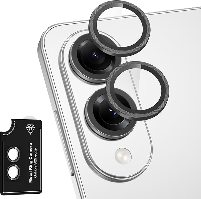 for Samsung Galaxy S25 Edge Camera Lens Protector, Individual Metal Ring by Btscase