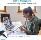 4K Webcam, HD Webcam 8MP- Laptop PC Desktop Computer Web Camera - Image 4