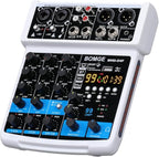BOMGE 4 Channel Professional Audio Mixer, Sound Board Mixing Console by BOMGEMusicStudio