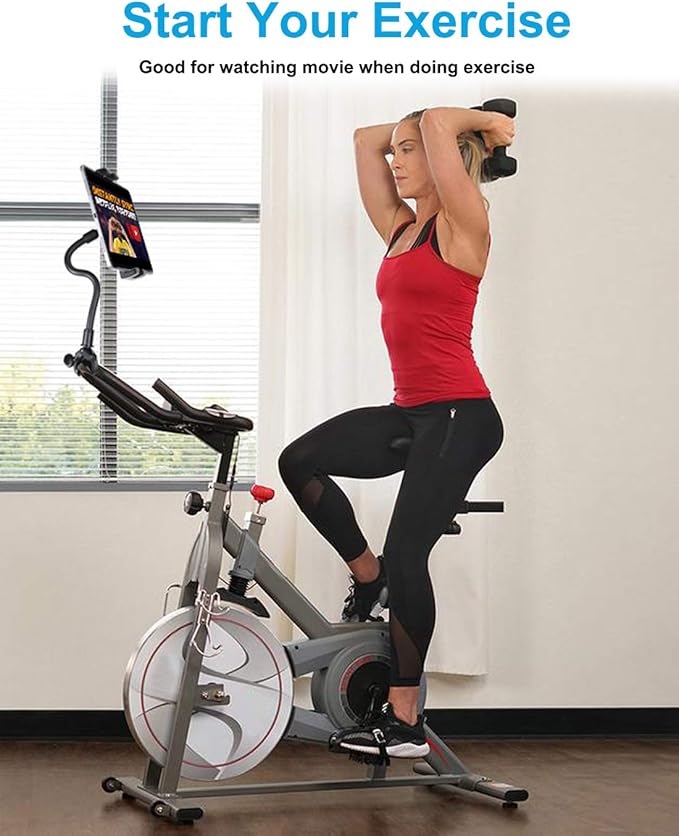 woleyi Gooseneck Tablet Holder for Spin Bike, Peloton Tablet Mount Exercise - Image 2