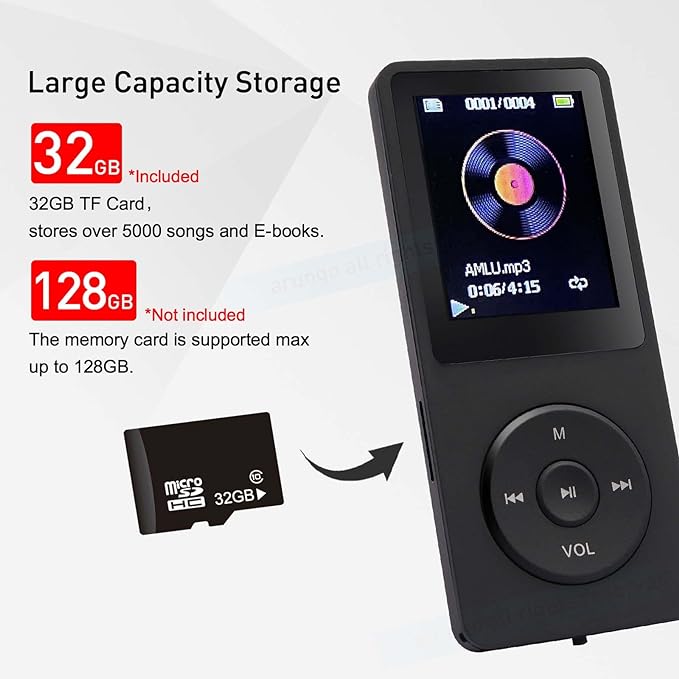MP3 Player 32GB Music Player Voice Recorder - Image 5