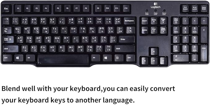 2PCS Thai-English Keyboard Letters Replacement Stickers - Image 5