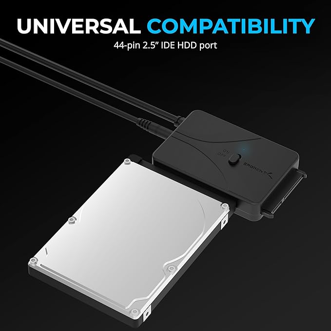 SABRENT USB Type-C to SSD/SATA/IDE 2.5/3.5/5.25-INCH Hard Drive Converter - Image 7