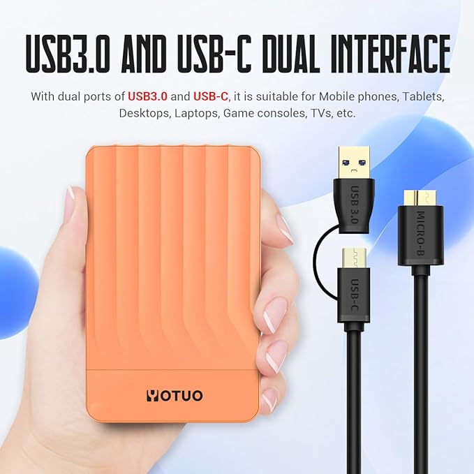 YOTUO Portable External Hard Drive Storage Expansion Mobile HDD USB 3.0 - Image 6