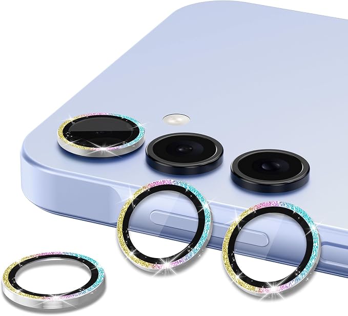for Samsung Galaxy A35 5G Camera Lens Protector, Individual Metal Ring Tempered - Image 2