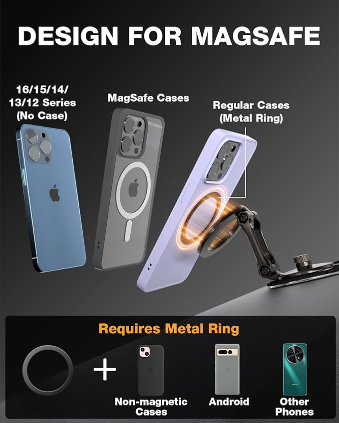 Smolink Tesla Phone Mount, All Metal Strong Magnet Magnetic Phone Holder - Image 3