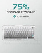 GravaStar Mercury K1 75% Wireless Mechanical Gaming Keyboard, Aluminum Alloy - Image 6