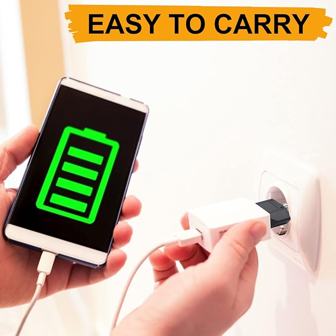 6 Pack US to Europe Plug Adapter, Type C European Travel Adapter, Outlet Wall - Image 5