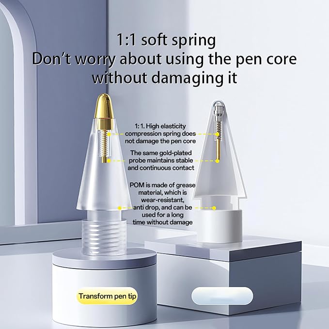 4Pack Replacement Pencil Tips for Apple Pencil Pro, Upgraded Pencil Tips Fit - Image 5