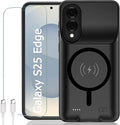 Battery Case for Galaxy S25 Edge, Upgraded 10000mAh Rechargeable Portable by KCKEBLM