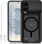 Battery Case for Galaxy S25 Edge, Upgraded 10000mAh Rechargeable Portable by KCKEBLM