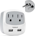 TESSAN Brazil Power Adapter, US to Brazil Plug Adaptor by TESSAN