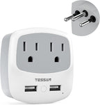 TESSAN Brazil Power Adapter, US to Brazil Plug Adaptor by TESSAN