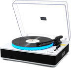 LP&No.1 Record Player with Built-in Stereo Speakers, LED Control, 3-Speed by LPNo1