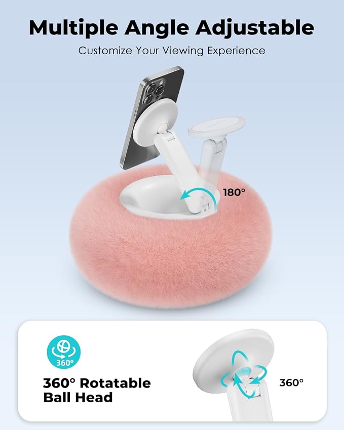 Viozon Phone Holder for Bed, Magnetic Pillow Stand, Compatible - Image 3