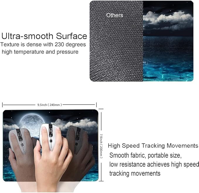 Hokafenle Mouse Pad, Premium-Textured Mousepad Square Waterproof Mouse Mat - Image 3