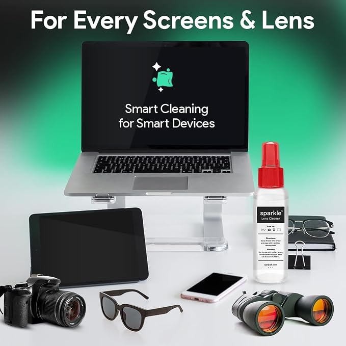 Sparkle Anti-Reflective Lens Cleaner Spray kit | 2oz Glasses Cleaner Spray + - Image 9