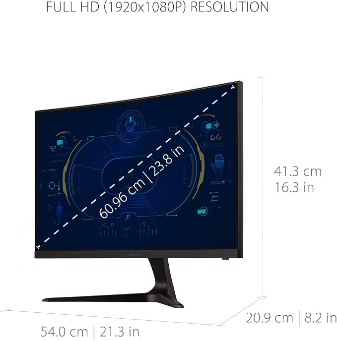ViewSonic VX2418C 24 Inch 1080p 1ms 180Hz Curved Gaming Monitor - Image 5